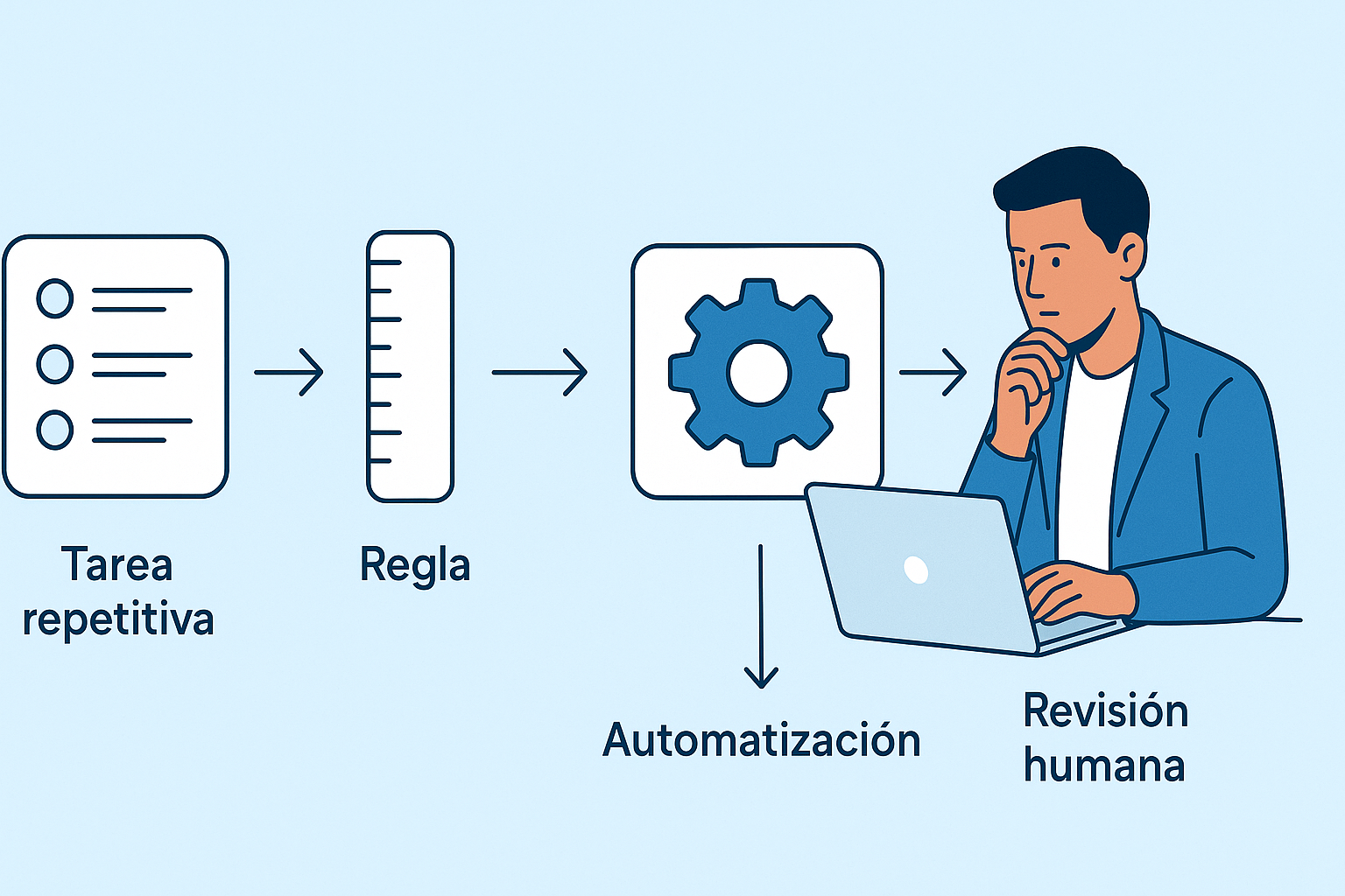 Automatizar tareas repetitivas: menos captura, más operación - visual explicativa 1