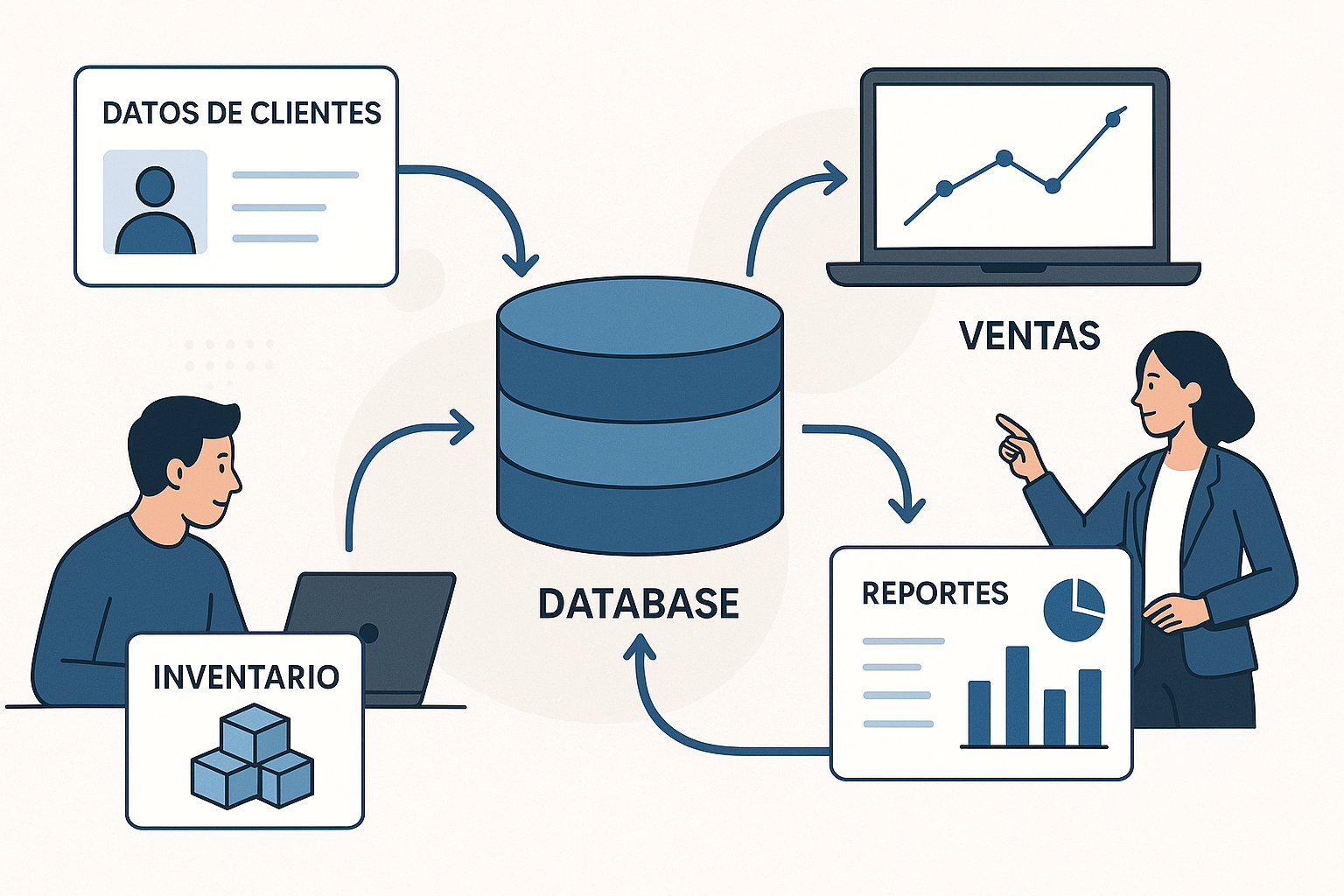 Bases de datos: donde vive la información que mueve tu empresa - visual explicativa 1