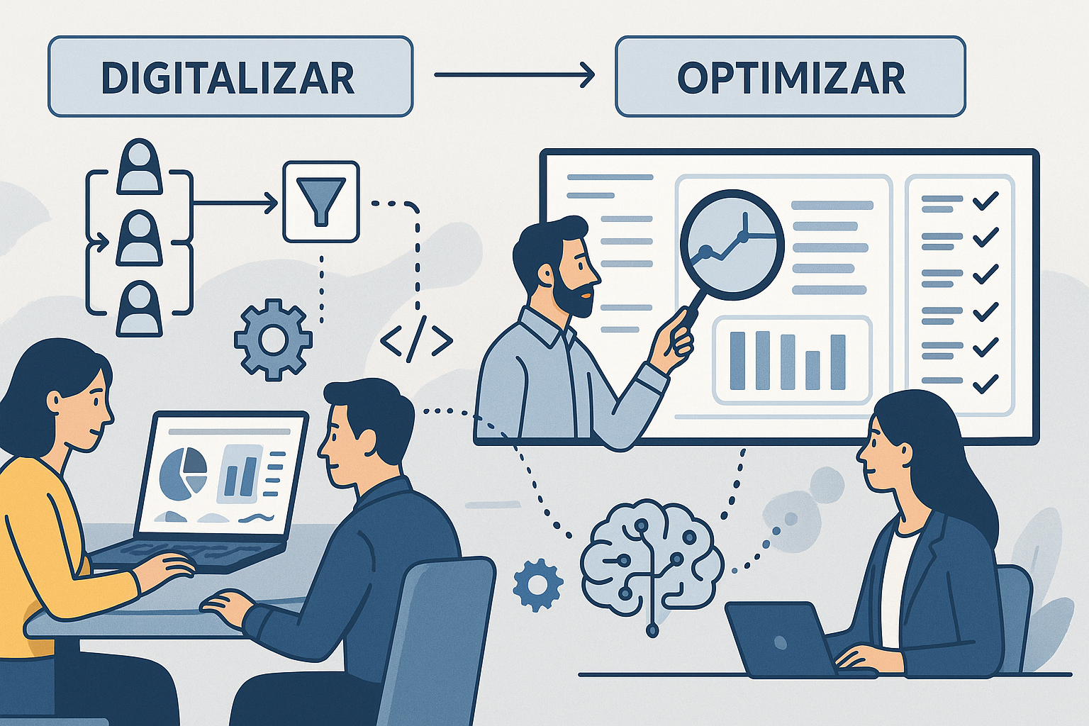 Digitalizar no es mejorar: la diferencia que sí cambia operación, ventas y control - visual explicativa 1