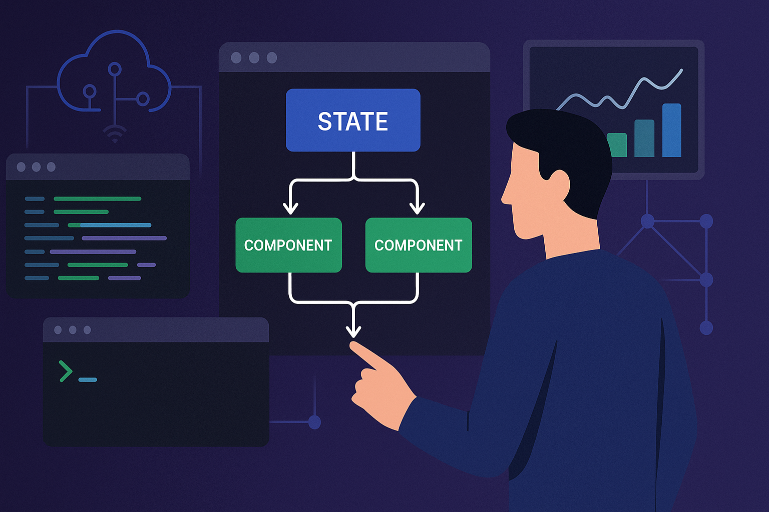 Estado global en frontend sin sufrir: Redux, Zustand, Signals y otros dolores - visual explicativa 2