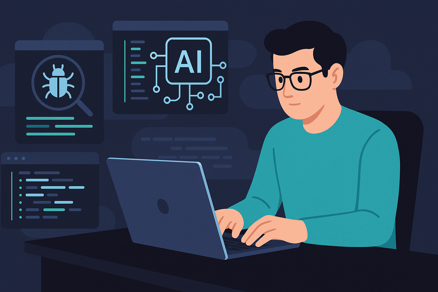 IA para debugging: encuentra el bug sin inventarte otro - visual explicativa 2