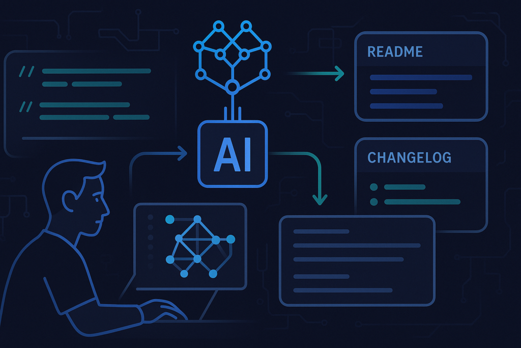IA para documentar sin odiar tu vida: comentarios, README y changelog que sí sirven - imagen de portada