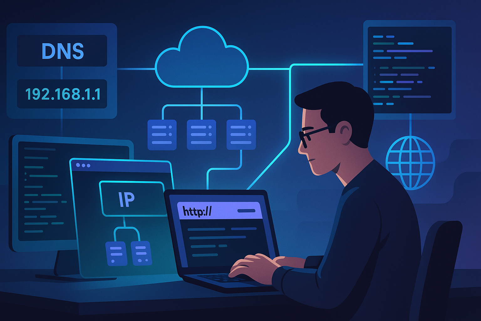 Internet por dentro: DNS, HTTP, IP y otros demonios invisibles - visual explicativa 2