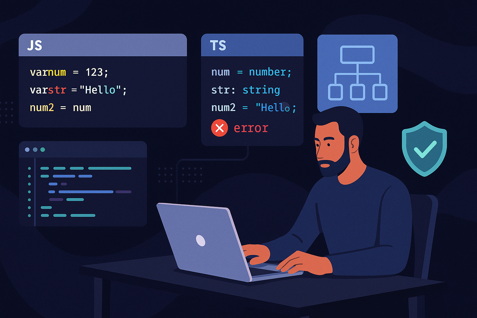 JavaScript vs TypeScript: la batalla por el tipado (sin humo) - visual explicativa 2