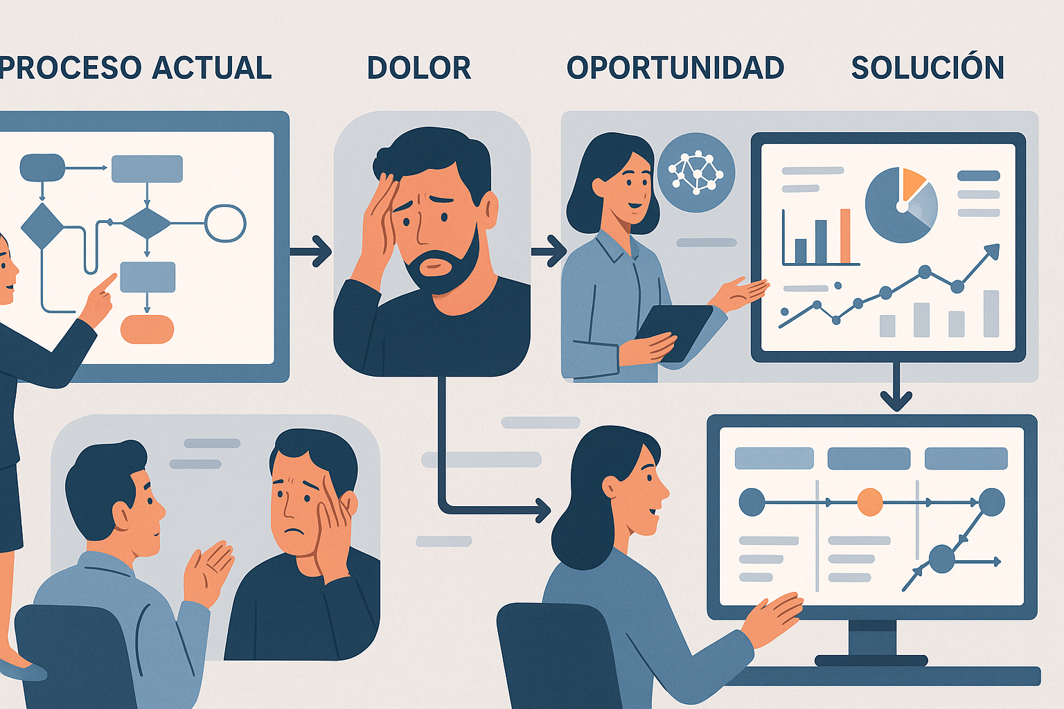 Procesos antes que pantallas: el costo de diseñar sin entender la operación - visual explicativa 1