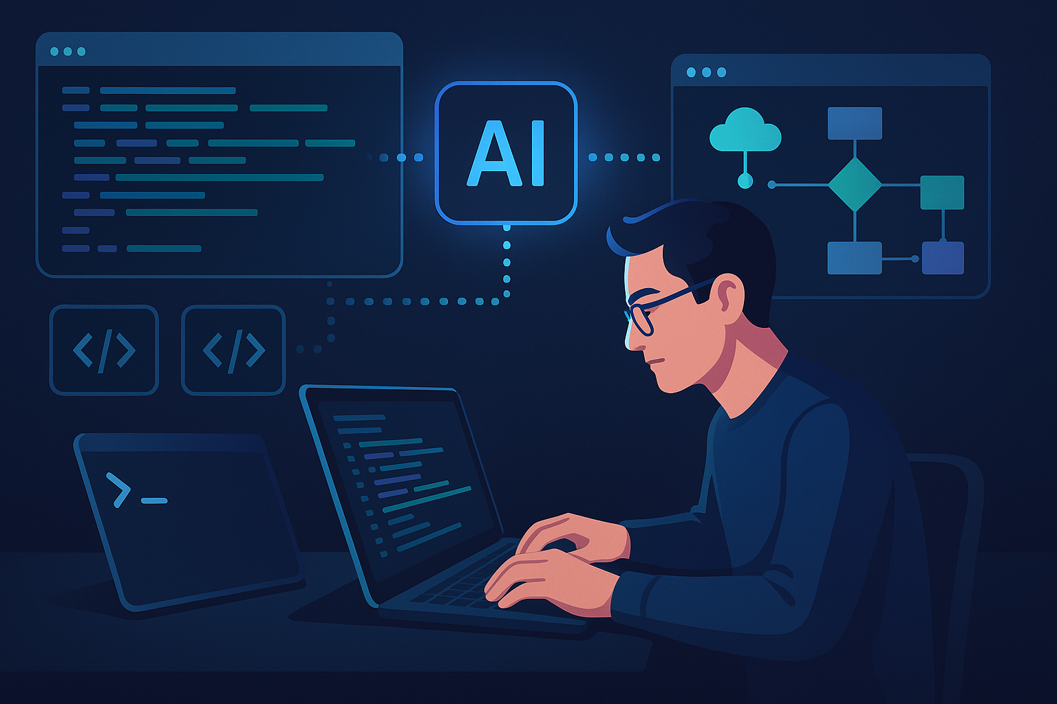 Prompting para devs: cómo pedirle a la IA código decente (sin sufrir) - visual explicativa 2