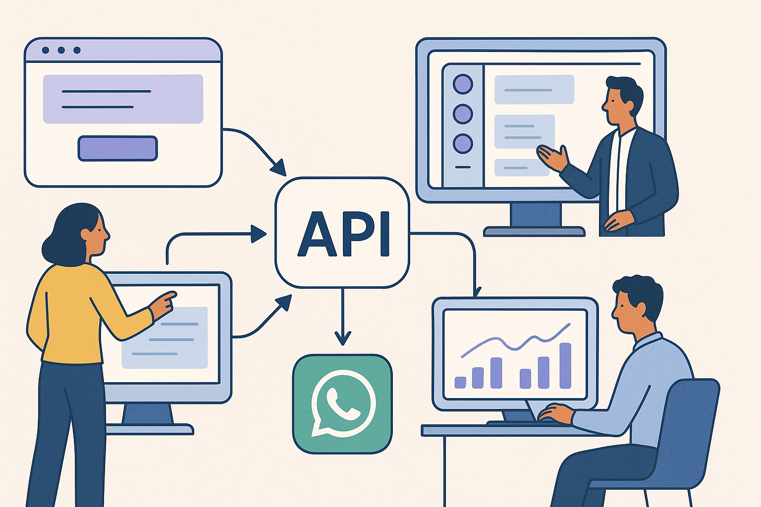 Qué es una API y por qué puede conectar tu negocio - visual explicativa 1