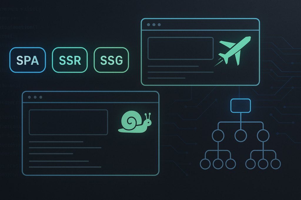 SPA, SSR, SSG e ISR: la sopa de siglas que define si tu sitio vuela o se arrastra - imagen de portada