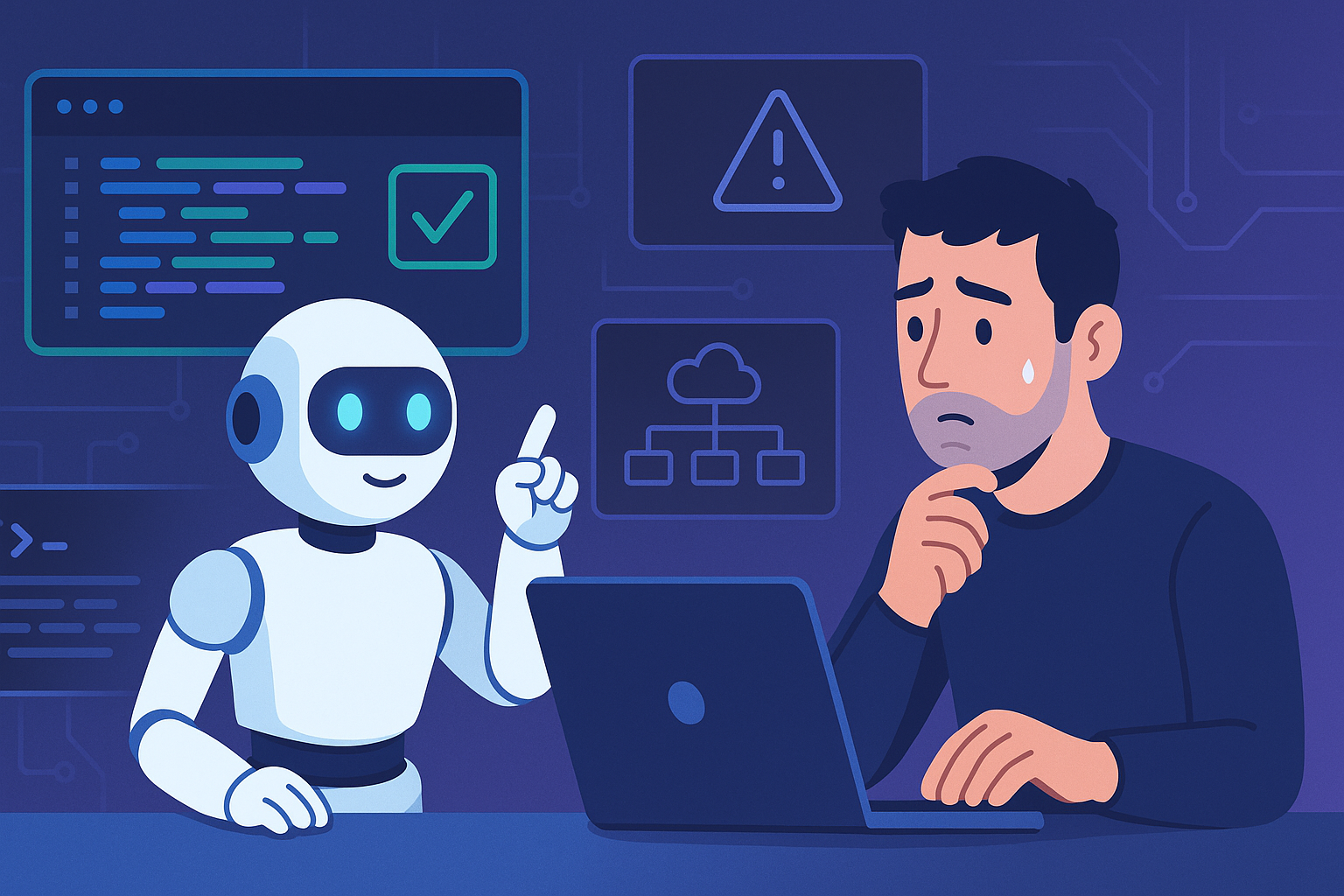 Code review asistido: el robot que no debe aprobar solo - visual explicativa 2