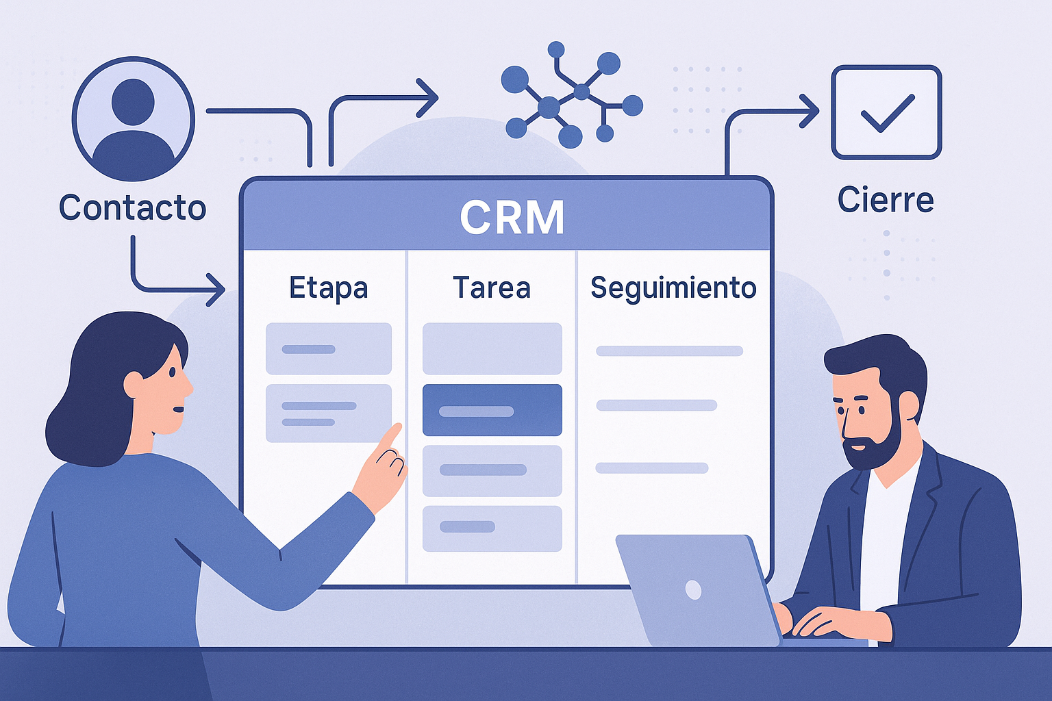 Tu CRM debe ayudarte a vender mejor (no solo a guardar contactos) - visual explicativa 1