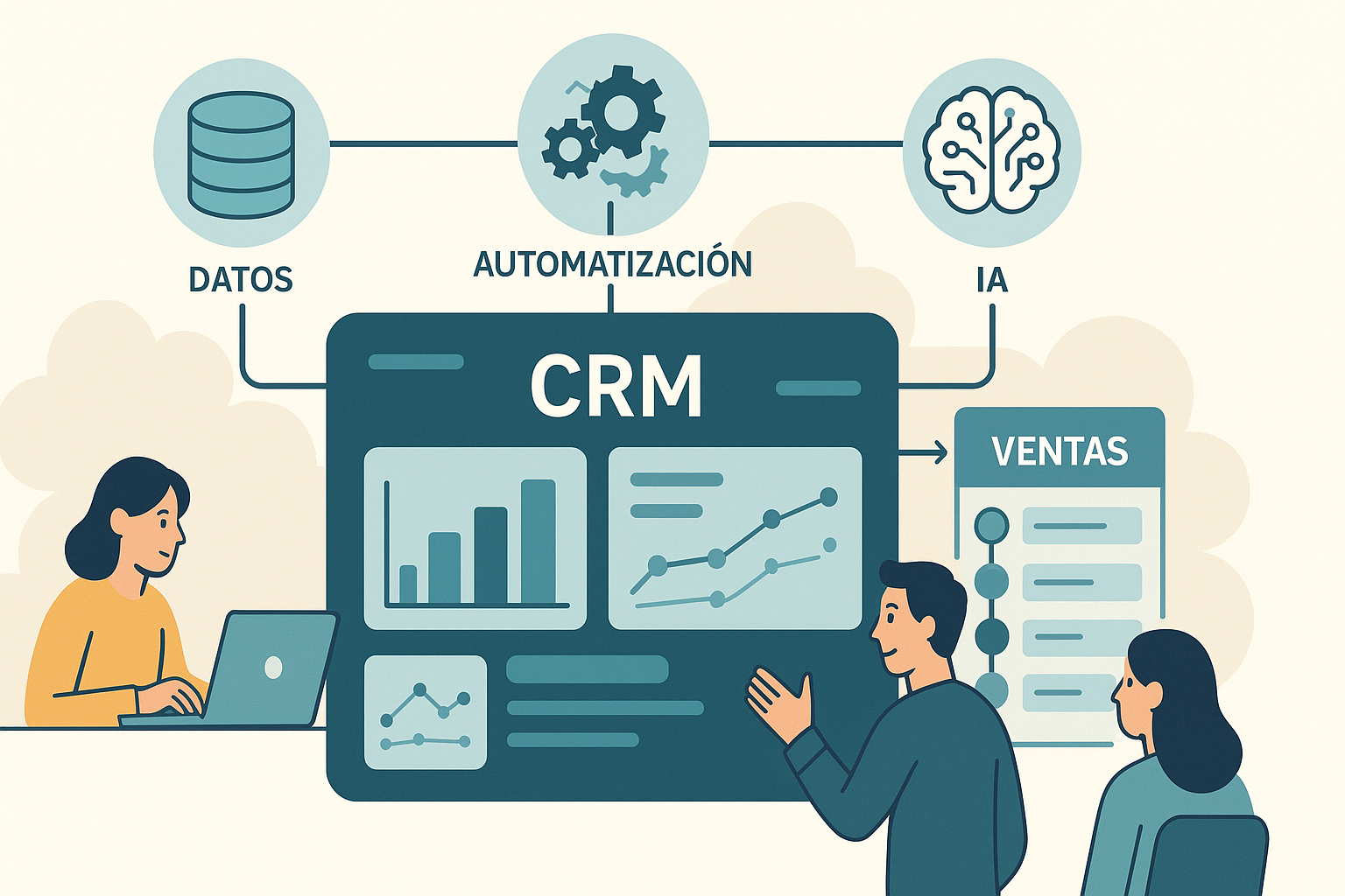 Cómo convertir tu CRM en una herramienta viva (y no en una libreta digital) - visual explicativa 1