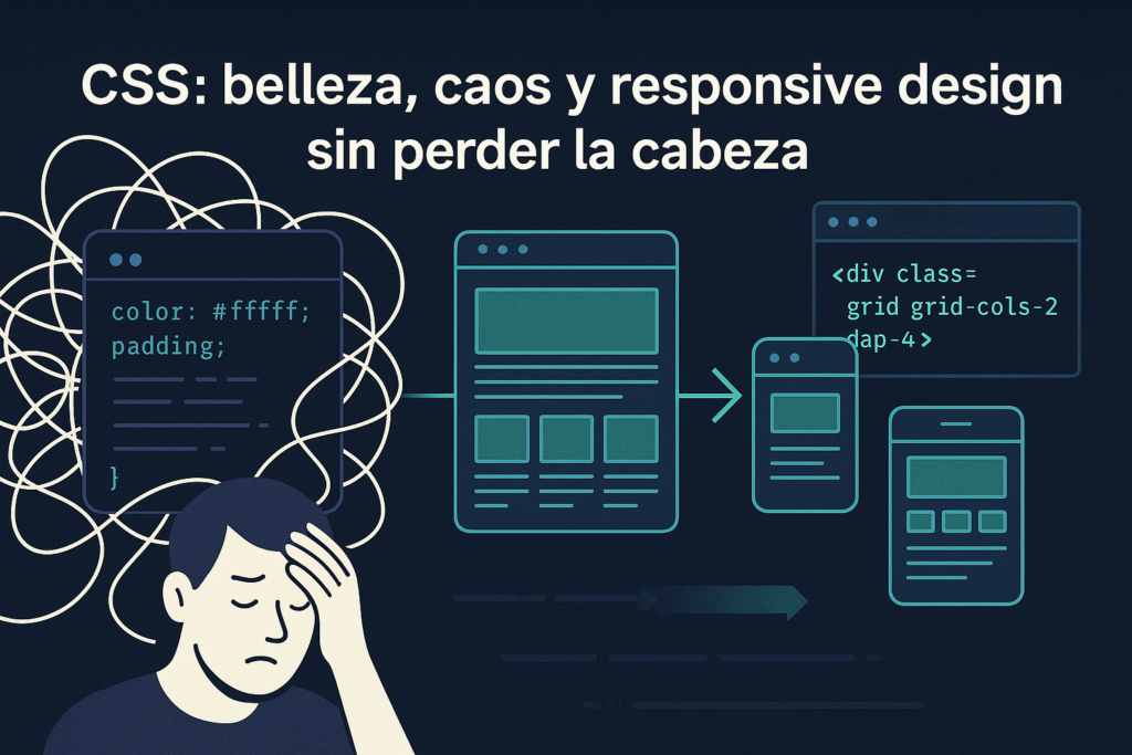 CSS: belleza, caos y responsive design sin perder la cabeza - imagen de portada