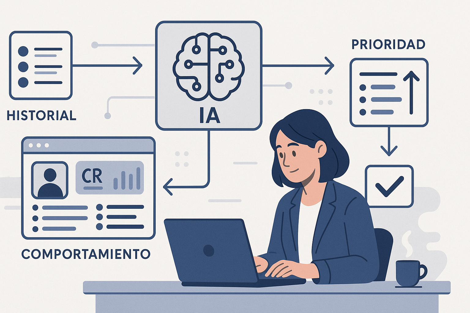 IA para ventas: prioriza oportunidades y llega a cada conversación con contexto - visual explicativa 1