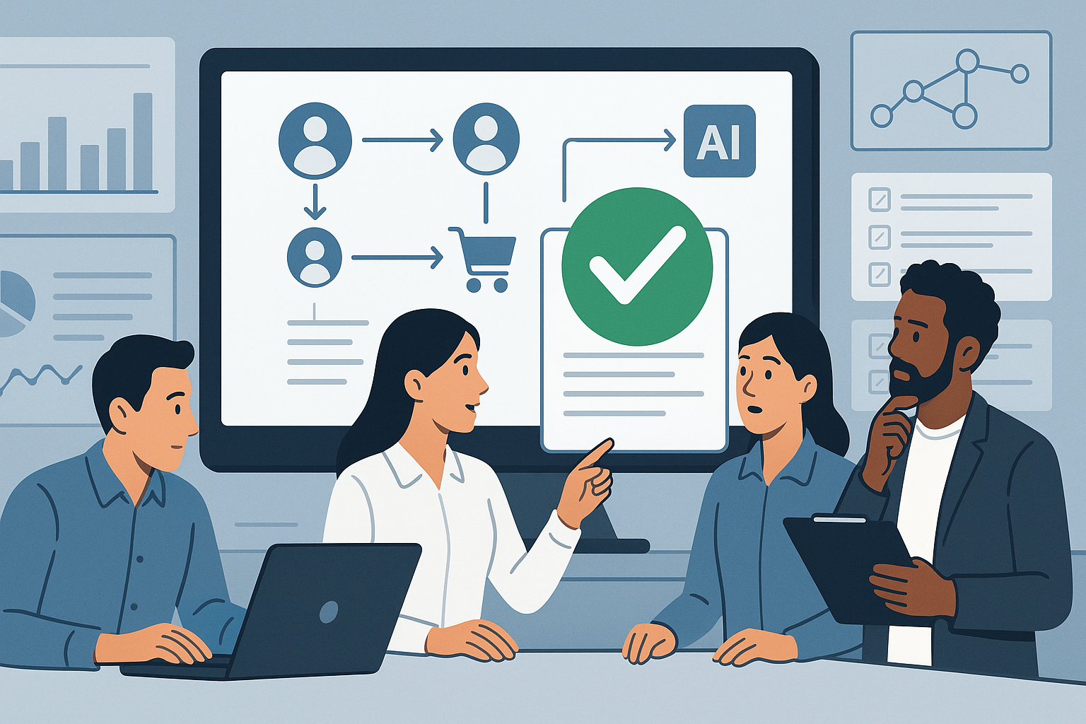 IA con personas al centro: la máquina propone, tu equipo decide - visual explicativa 2