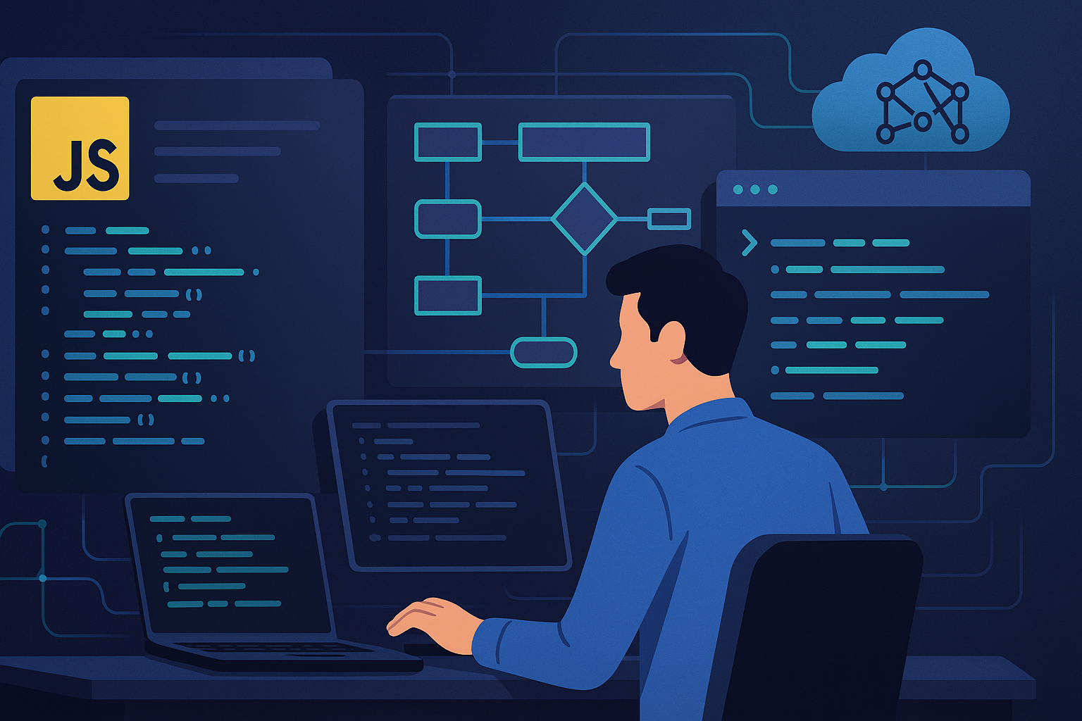 JavaScript: el lenguaje que nadie planeó… y aun así sostiene la web - visual explicativa 2