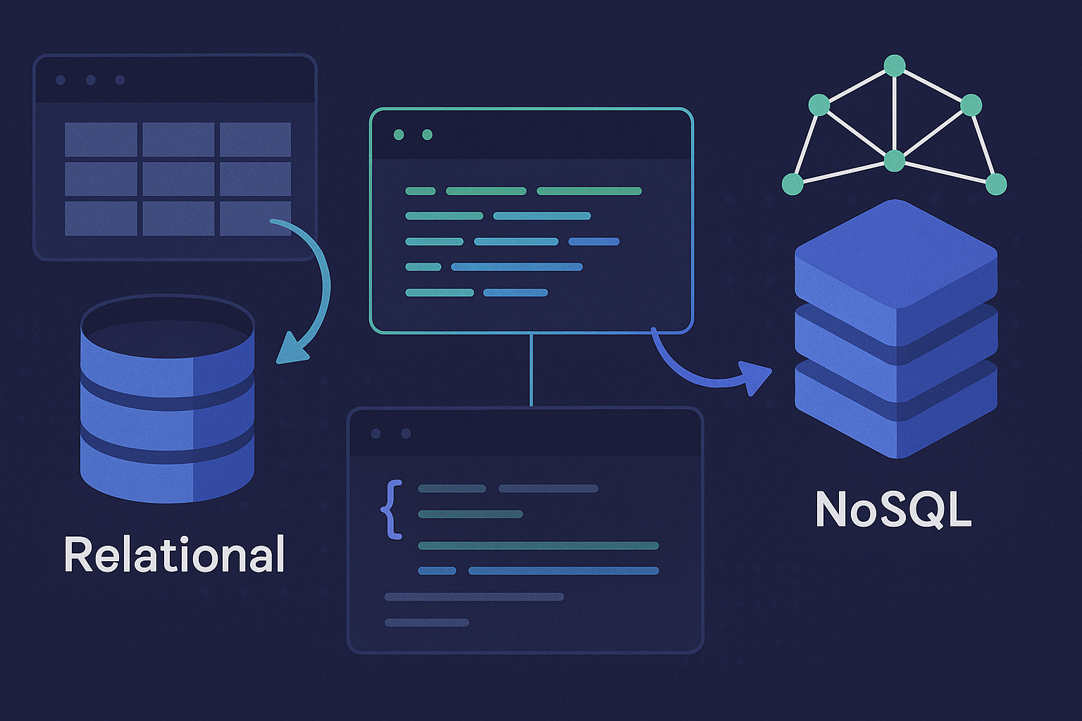 NoSQL: cuando las tablas ya no alcanzan (y tu backend ya pide auxilio) - visual explicativa 1