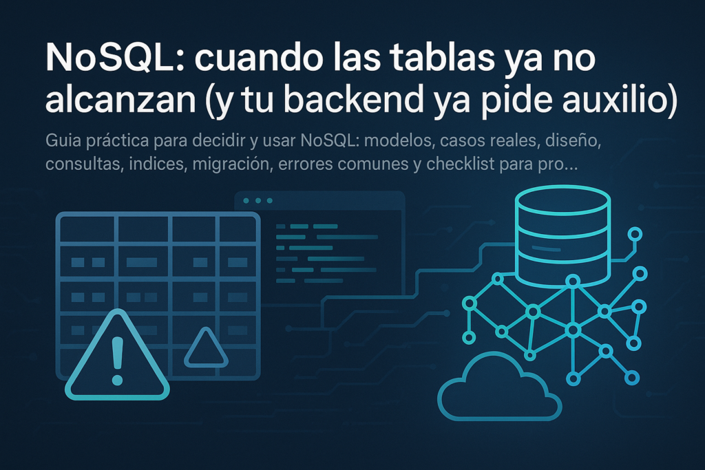 NoSQL: cuando las tablas ya no alcanzan (y tu backend ya pide auxilio) - imagen de portada