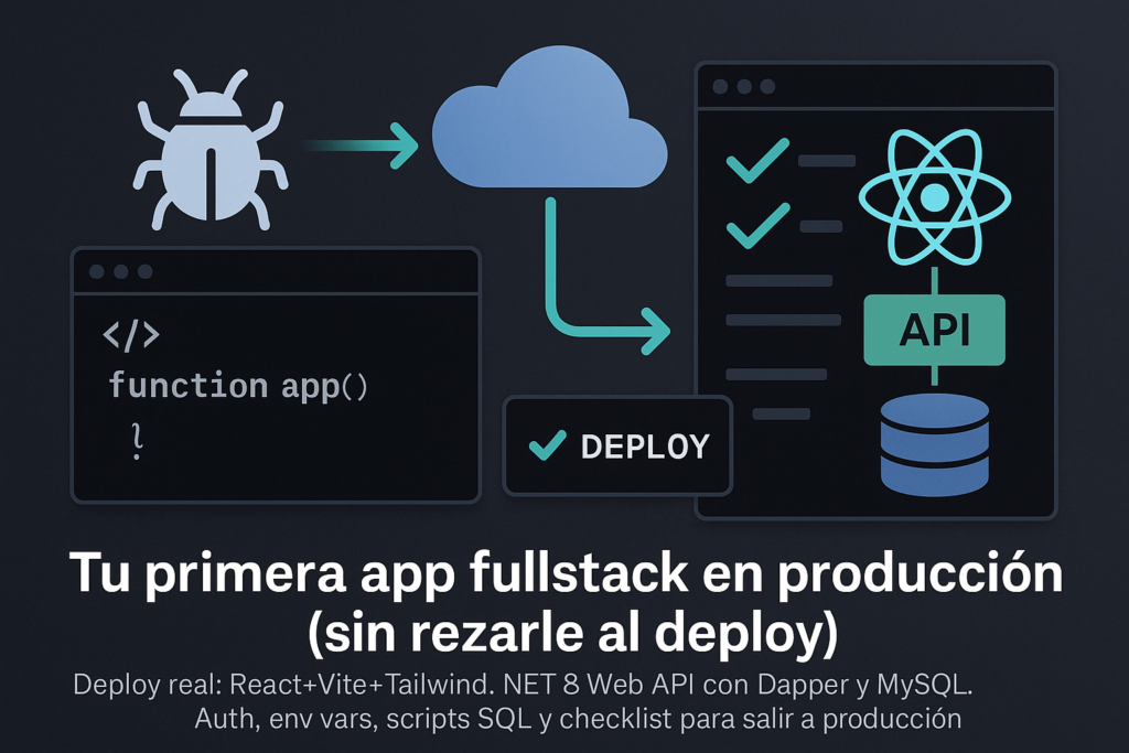 Tu primera app fullstack en producción (sin rezarle al deploy) - imagen de portada