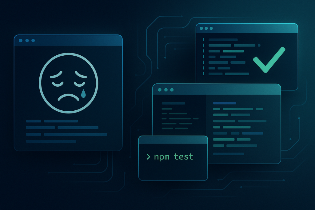 Testing frontend sin llorar: tu stack mínimo para sobrevivir al sprint - imagen de portada