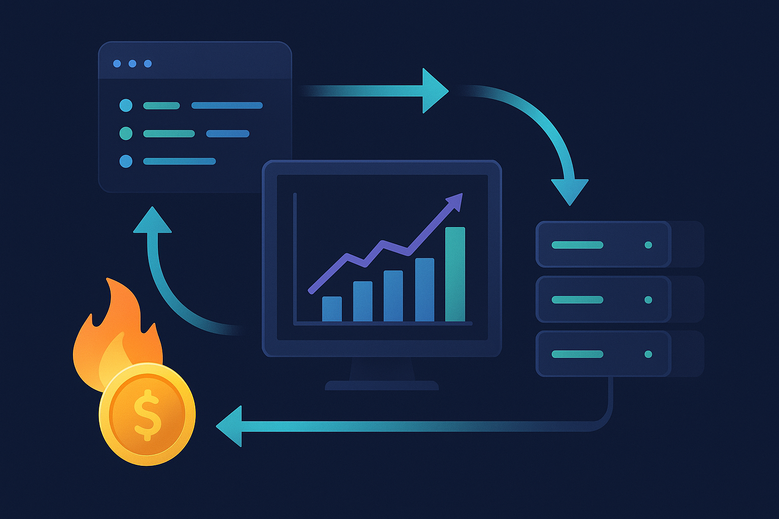 Autoscaling sin quemar dinero: crecer con cabeza (y métricas) - visual explicativa 1