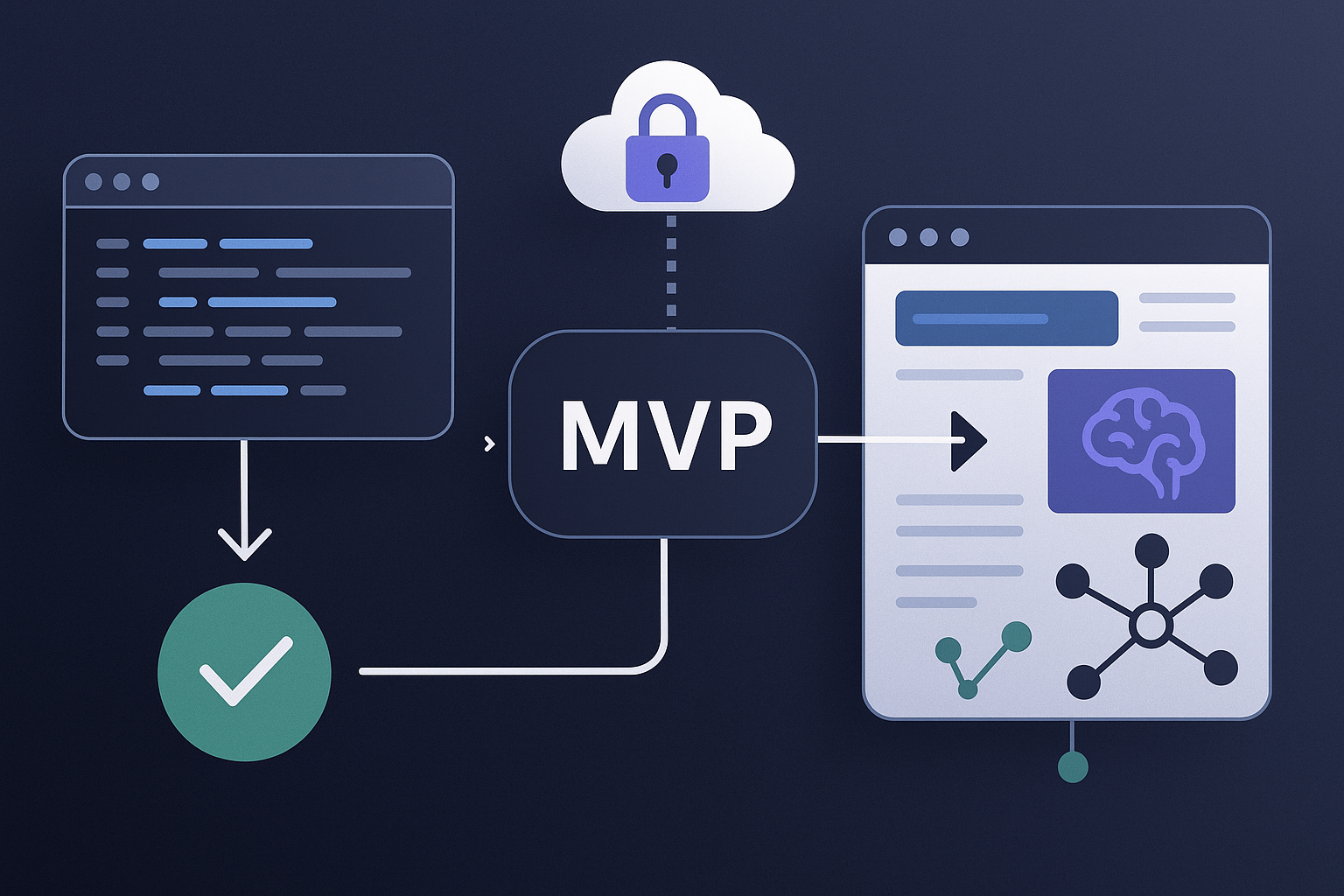 MVP sin mugrero: lo mínimo que valida sin matar tu producto - visual explicativa 1