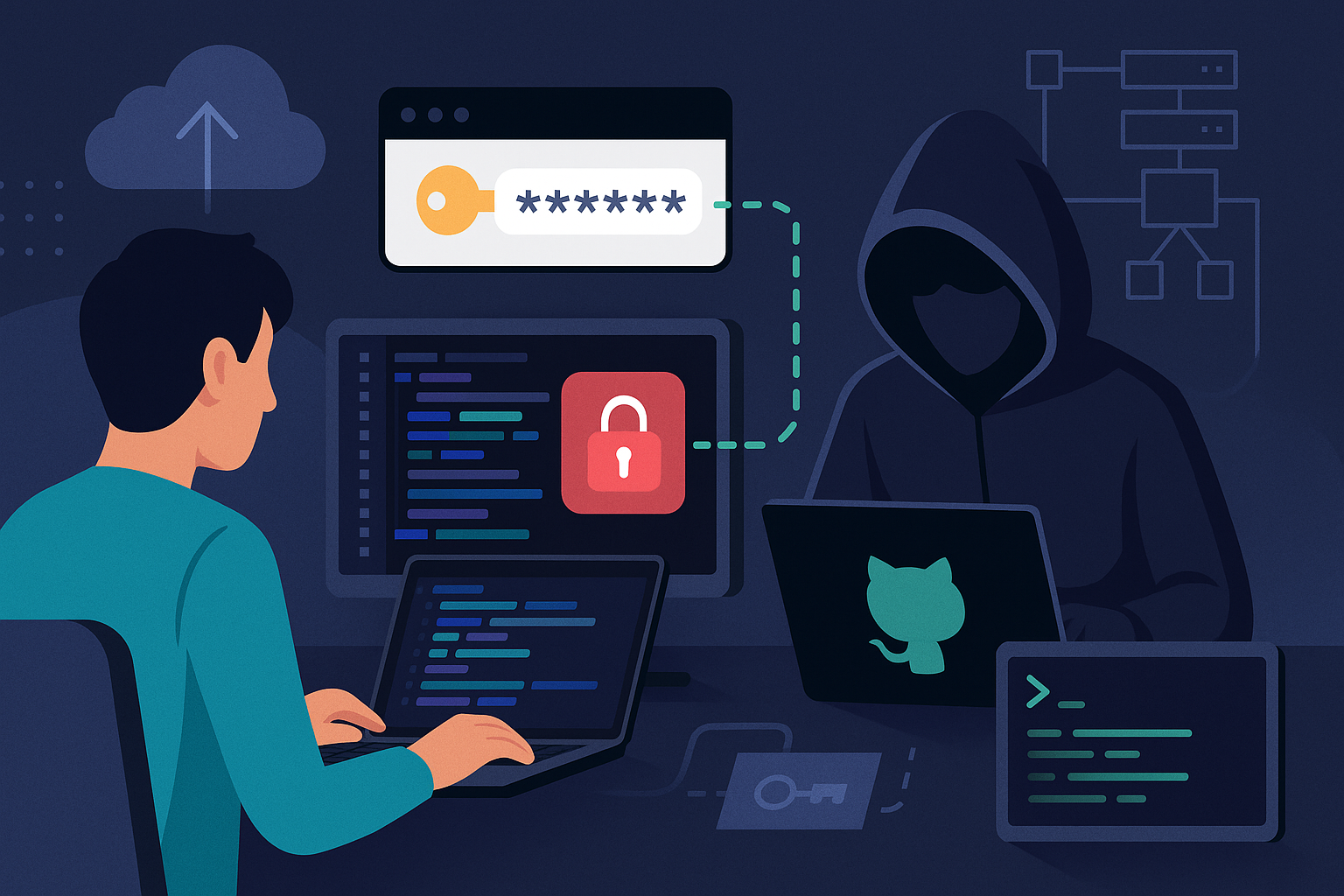 Secrets que no deben vivir en Git: llaves, tokens y credenciales sin drama - visual explicativa 2